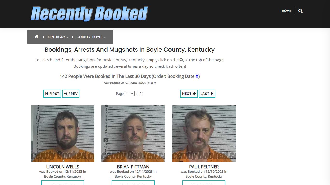 Recent bookings, Arrests, Mugshots in Boyle County, Kentucky